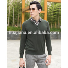 100% cashmere knitting men's shirt collar sweater